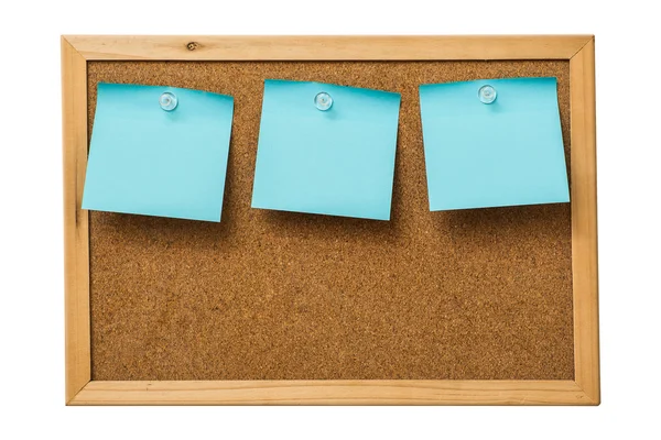 Modré poznámek sticky notes — Stock fotografie