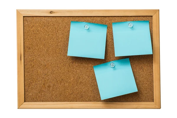 Modré poznámek sticky notes — Stock fotografie