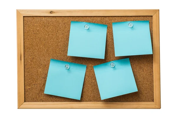 Modré poznámek sticky notes — Stock fotografie