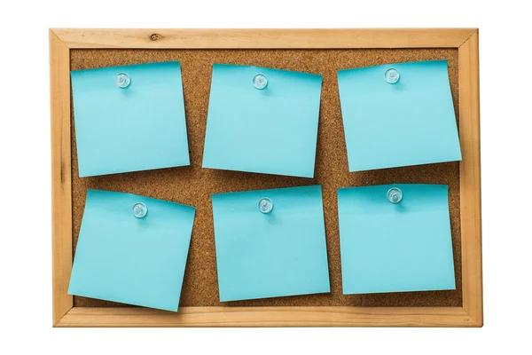 Modré poznámek sticky notes — Stock fotografie