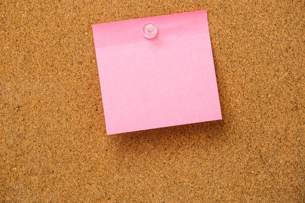 Růžový poznámek sticky notes — Stock fotografie