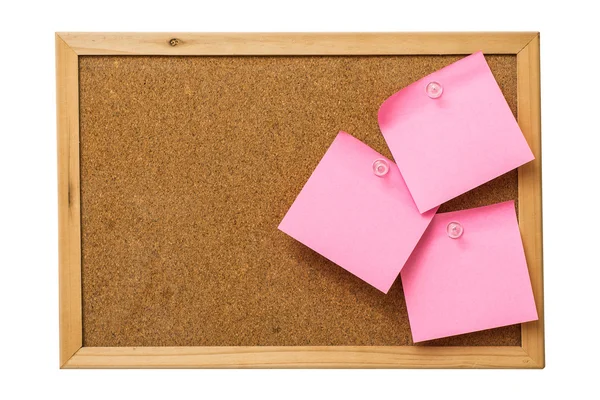 Růžový poznámek sticky notes — Stock fotografie