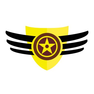 Yazdırma Kanatlı yıldız logo şablonu tasarımı