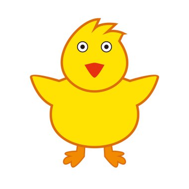 Beyaz arkaplan vektör görüntüsünde izole tatlı piliçler