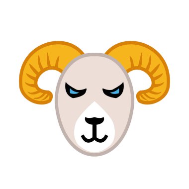 Sevimli keçi kafalı hayvan karakteri