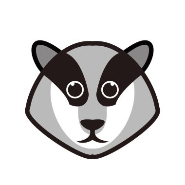 Sincap başlı hayvan vektör simgesi