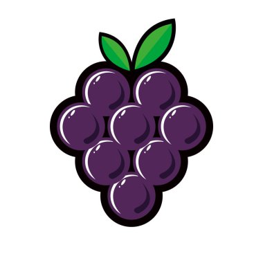 Meyve Üzümü Simgesi Düz Logosu