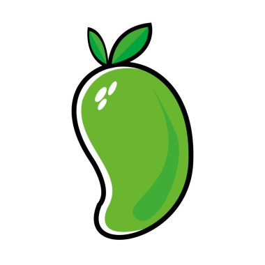 Meyve Mango Simgesi Vektör Logosu