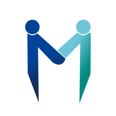 Yazıcı Mektubu M İnsanların Logosu Tasarımı