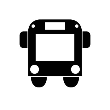 Simge Vektörü İllüstrasyon Otobüsü Siyah