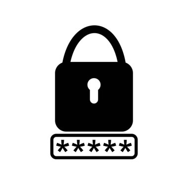 Kilitli Parola Vektörü Simgesi Tasarımı