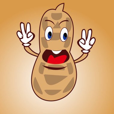 Fıstık maskotu logosu simgesi