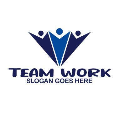 İnsanlar takım çalışması logo vektör tasarımı grafiği