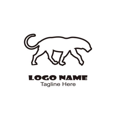 Panter logo şablonu çizimi tasarla