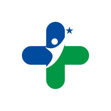 Tıbbi çapraz sağlık logosunun vektör çizimi