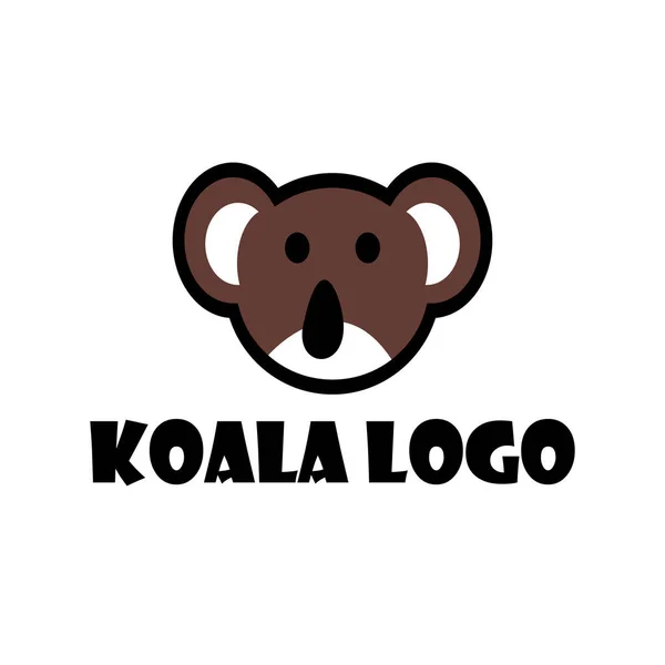 Koala Logo Head Design Template — Stock Vector