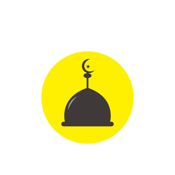 Egyedi Mecset Illusztráció Vektor Ikon Design — Stock Vector