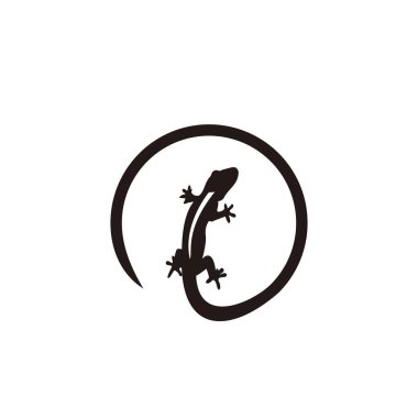 Vektör kertenkele simgesi logo illüstrasyonu