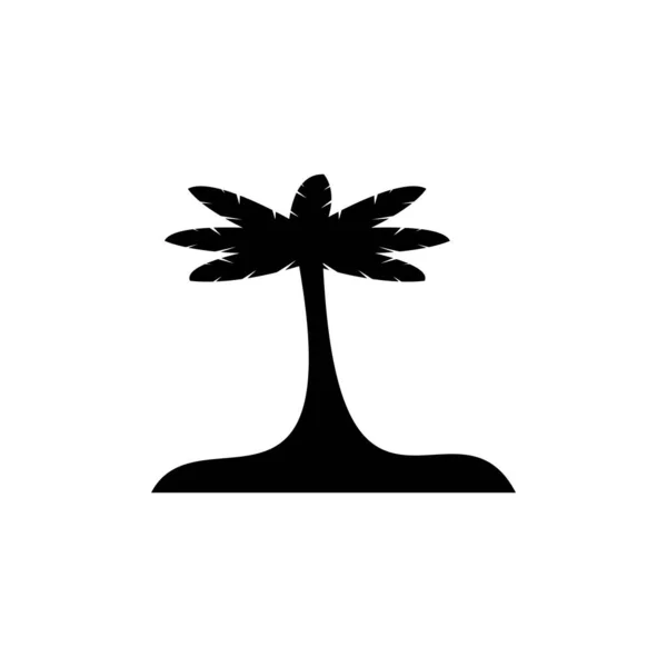 Palm Tree Logo Icon White Background — Stock Vector