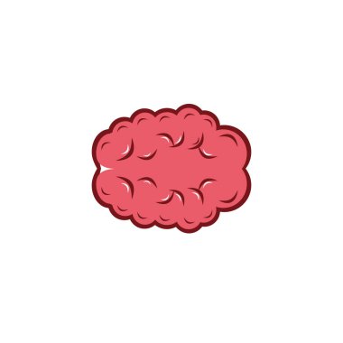 Beyin logosu vektör tasarımı çizimi