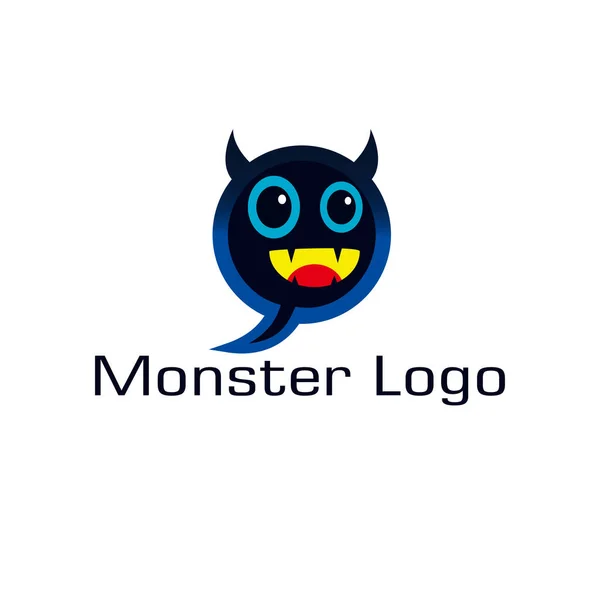 Modèle Chat Logo Monstre Illustration — Image vectorielle