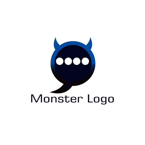 Шаблон Логотипа Монстра — стоковый вектор