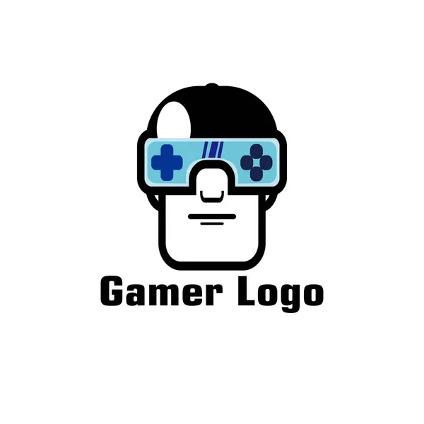 Ragazzo Gamer Logo Design — Vettoriale Stock