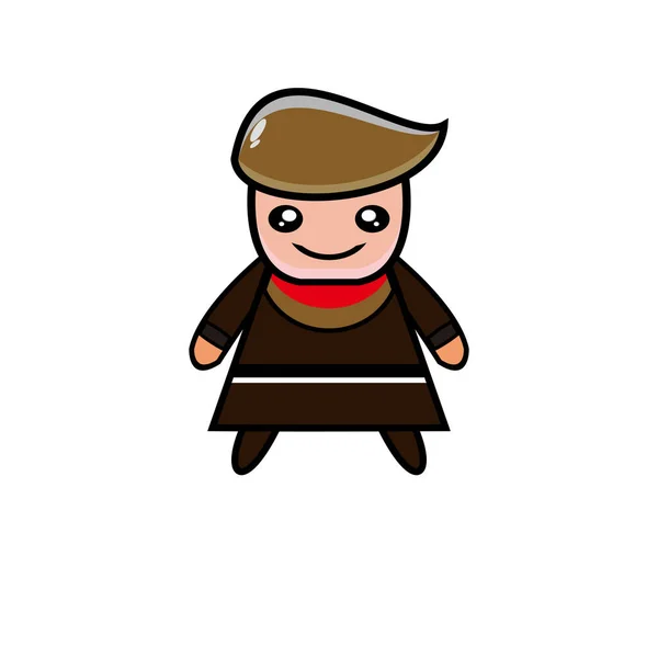 Cute Cartoon Design Character Vector Man — Stock Vector