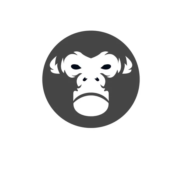 Icono Logo Gorila Vector Ilustración — Vector de stock