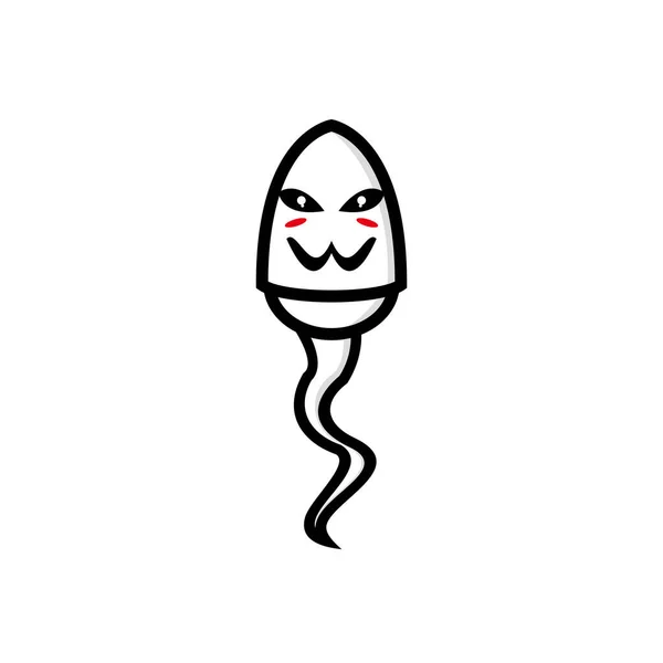 Aranyos Sperma Illusztráció Vektora — Stock Vector