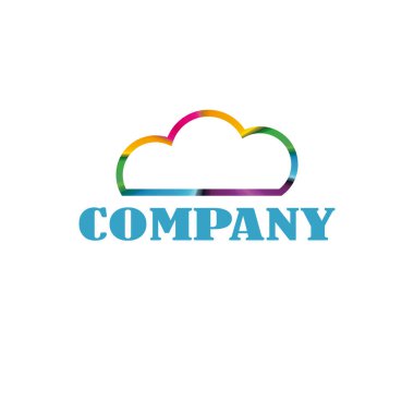Bulut logosu tasarımı grafik çizimi