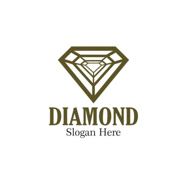 Logotype elmas kristal tasarım illüstrasyonu