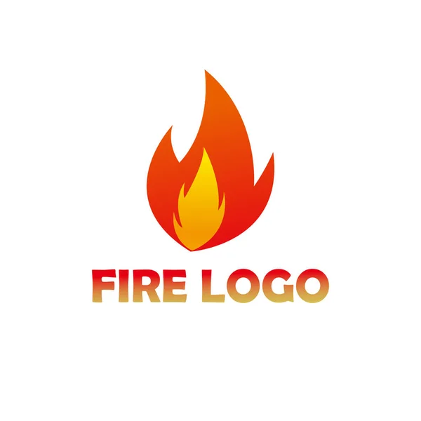 Ilustracja Projekt Ogień Logo Płomień Grafika — Wektor stockowy
