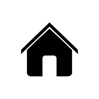 Ev simgesi vektör illüstrasyonu veya logo işareti sembolü