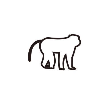 Maymun maskot logosu tasarım örnekleme şablonu