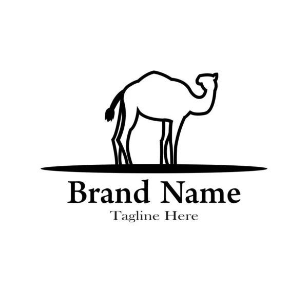 Design Camel Logo Illustration Template — Stock Vector