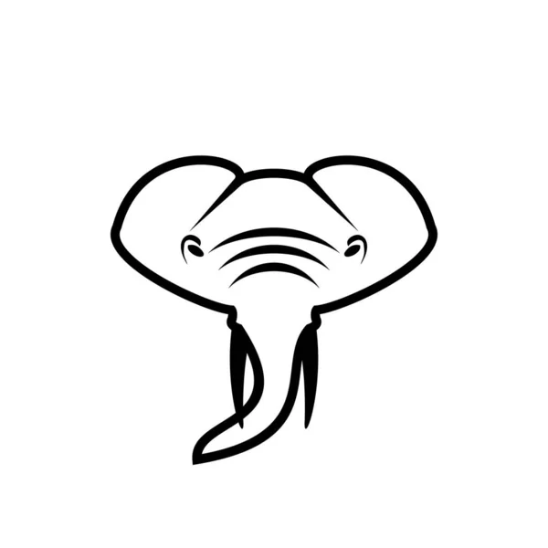 Olifant Logo Ontwerp Vector Pictogram Template — Stockvector