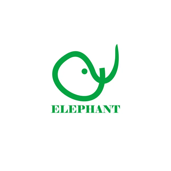 Olifant Logo Ontwerp Vector Pictogram Template — Stockvector