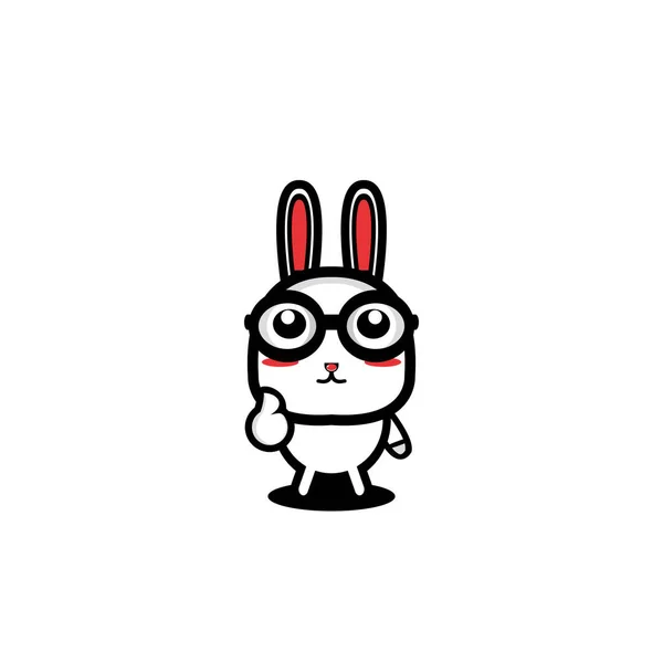 兔子可爱的角色设计矢量插图 — 图库矢量图片