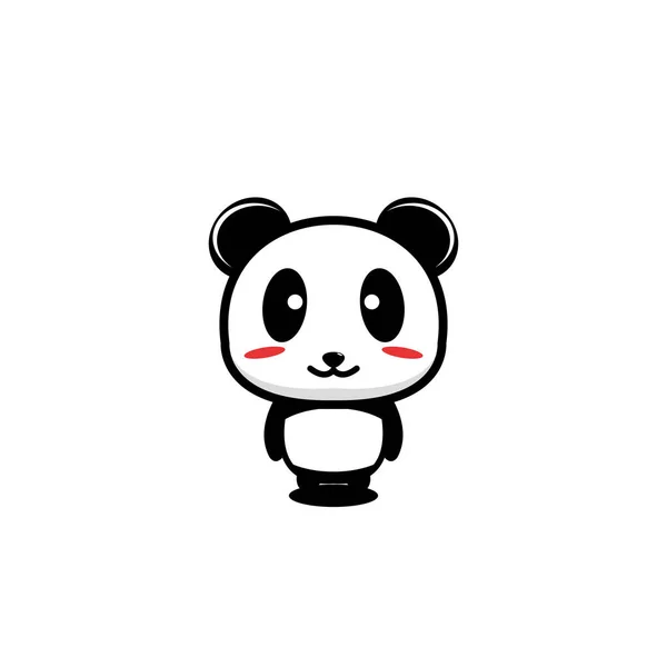 Panda Cute Ilustracji Projektu Kreskówki — Wektor stockowy