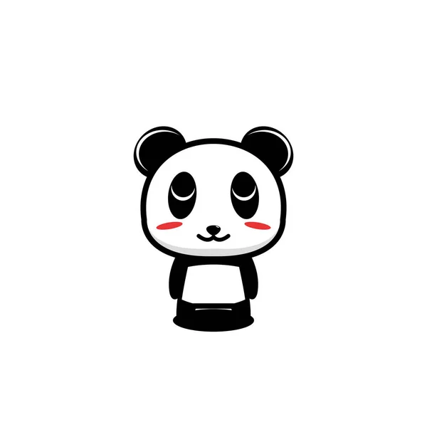 Panda Carino Disegno Del Fumetto Illustrazione — Vettoriale Stock