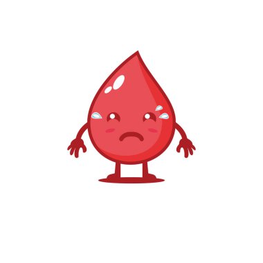 Şirin kan grubu vektör karakter tasarımı çizimi