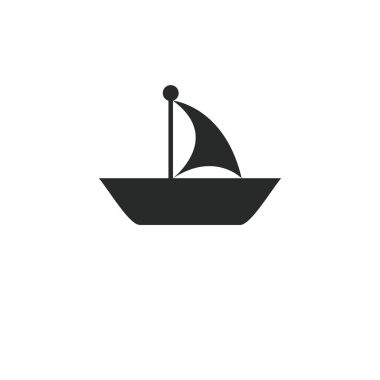 Vektör yelkenli gemi çizim sembolü 