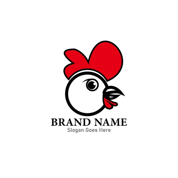 Rooster Logo Ontwerp Template Illustratie — Stockvector