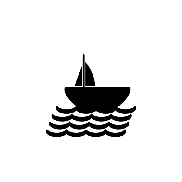 Vector Segelboot Schiff Illustration Symbol — Stockvektor