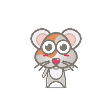 Hamster sevimli çizgi film karakter tasarım vektörü