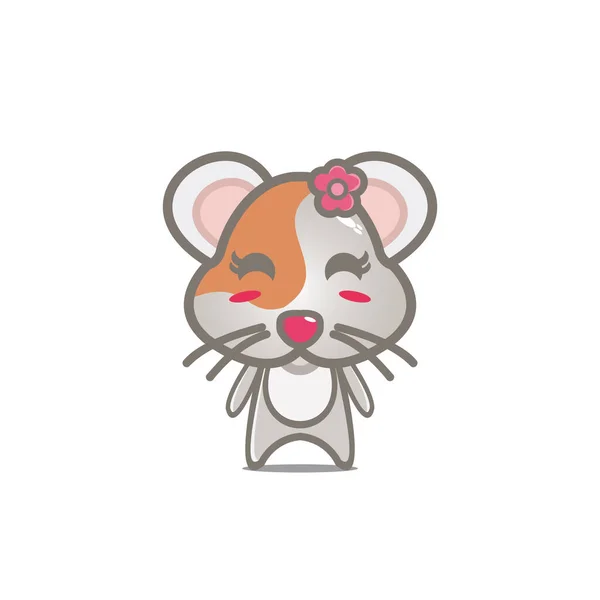 Hamster Niedliche Zeichentrickfigur Design Vektor — Stockvektor