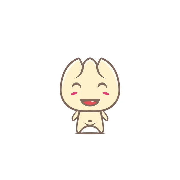 Cute Dim Sum Mascot Food Character — 스톡 벡터