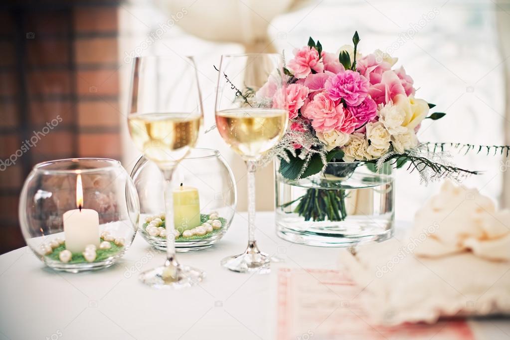 Wedding ceremony decor, table decoration