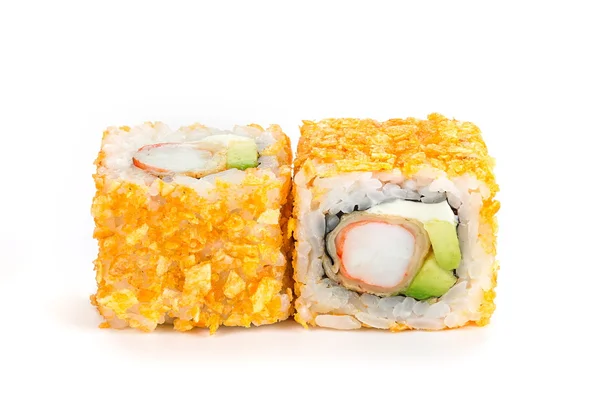Rollo de sushi Tempura con camarones aislados — Foto de Stock